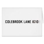 COLEBROOK LANE  Greeting/note cards
