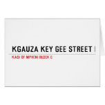 Kgauza Key Gee Street  Greeting/note cards