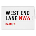 West End  Lane  Greeting/note cards