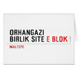 ORHANGAZI BIRLIK SITE  Greeting/note cards