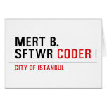 MERT B. SFTWR  Greeting/note cards