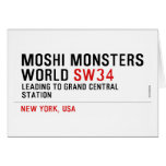 mOSHI mONSTERS wORLD  Greeting/note cards