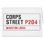 Corps Street  Greeting/note cards
