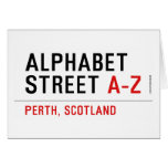 Alphabet  Street  Greeting/note cards