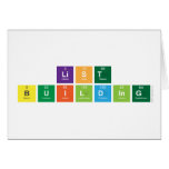 List
 Building  Greeting/note cards