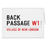 Back Passage  Greeting/note cards
