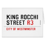 king Rocchi Street  Greeting/note cards
