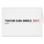 Tsakani Sana Bonolo   Greeting/note cards