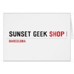 SUNSET GEEK  Greeting/note cards