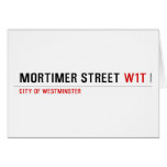 Mortimer Street  Greeting/note cards