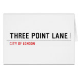 THREE POINT LANE  Greeting/note cards