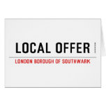 Local offer  Greeting/note cards
