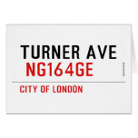 turner ave   Greeting/note cards