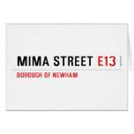 MIMA STREET  Greeting/note cards