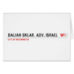 Daliah Sklar, Adv. Israel   Greeting/note cards