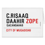 C.risaaq daahir  Greeting/note cards