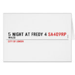 5 night at fredy 4  Greeting/note cards