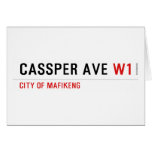 Cassper ave  Greeting/note cards