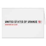 United States of Uranus  Greeting/note cards