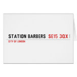 Station barbers   Greeting/note cards