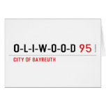 O-L-I-W-O-O-D  Greeting/note cards