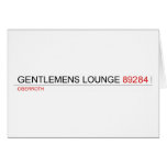 Gentlemens Lounge  Greeting/note cards