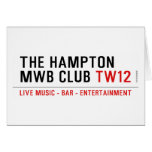 the Hampton  MWB Club  Greeting/note cards