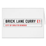 Brick Lane Curry  Greeting/note cards