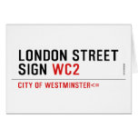 LONDON STREET SIGN  Greeting/note cards