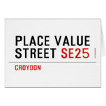 Place value Street  Greeting/note cards