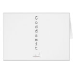 G o d d a m i t   Greeting/note cards