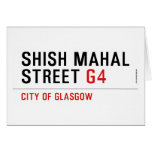 SHISH MAHAL  Street  Greeting/note cards
