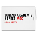 jugend akademie Street  Greeting/note cards