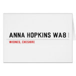 Anna Hopkins WA8  Greeting/note cards