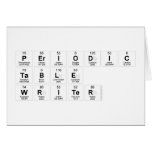 Periodic
 Table
 Writer  Greeting/note cards