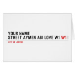 Your Name Street aymen abi love w1  Greeting/note cards