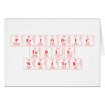 Periodic
 Table
 Writer  Greeting/note cards