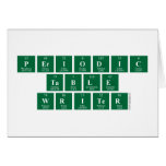 Periodic
 Table
 Writer  Greeting/note cards