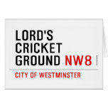 LORD'S CRICKET GROUND  Greeting/note cards