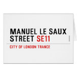 Manuel le Saux Street  Greeting/note cards