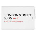 LONDON STREET SIGN  Greeting/note cards