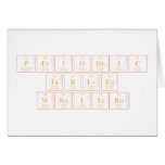 Periodic
 Table
 Writer  Greeting/note cards