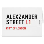 alexzander Street  Greeting/note cards