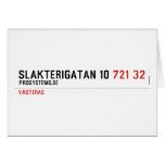 Slakterigatan 10  Greeting/note cards