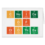 choice
 of
 clothes  Greeting/note cards