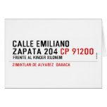 CALLE EMILIANO  ZAPATA 204  Greeting/note cards