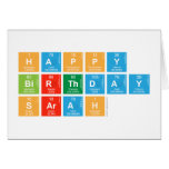 Happy
 Birthday
 Sarah  Greeting/note cards