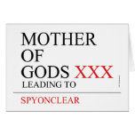 Mother of gods  Greeting/note cards