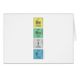 Be
 Rn
 I
 E  Greeting/note cards