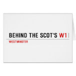 Behind the scot's  Greeting/note cards